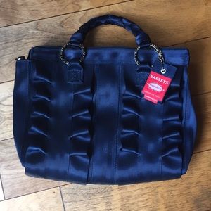 Navy Harvey’s Seat belt bag, Lola ruffle. Rare